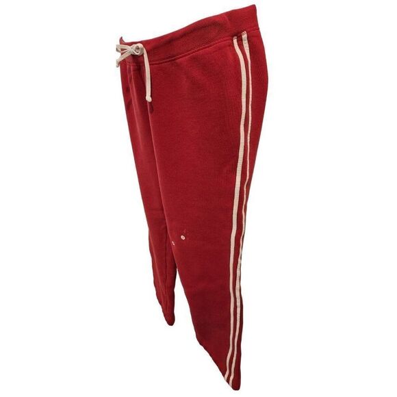 Vintage 90s Y2K Abercrombie Red White Striped Sweatpants XS Workout Track Pants - Picture 3 of 5